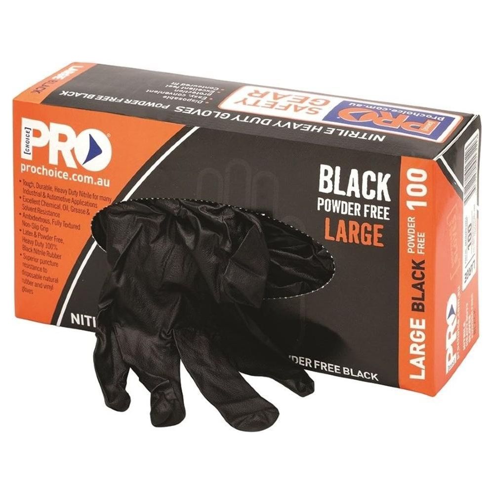 Disposable Nitrile Powder Free Heavy Duty Gloves 3.5 kg Size L MDNPFHD-12