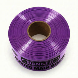 Mains Marker Tape - Buried Raw Water Main Below | 150mm x 500m