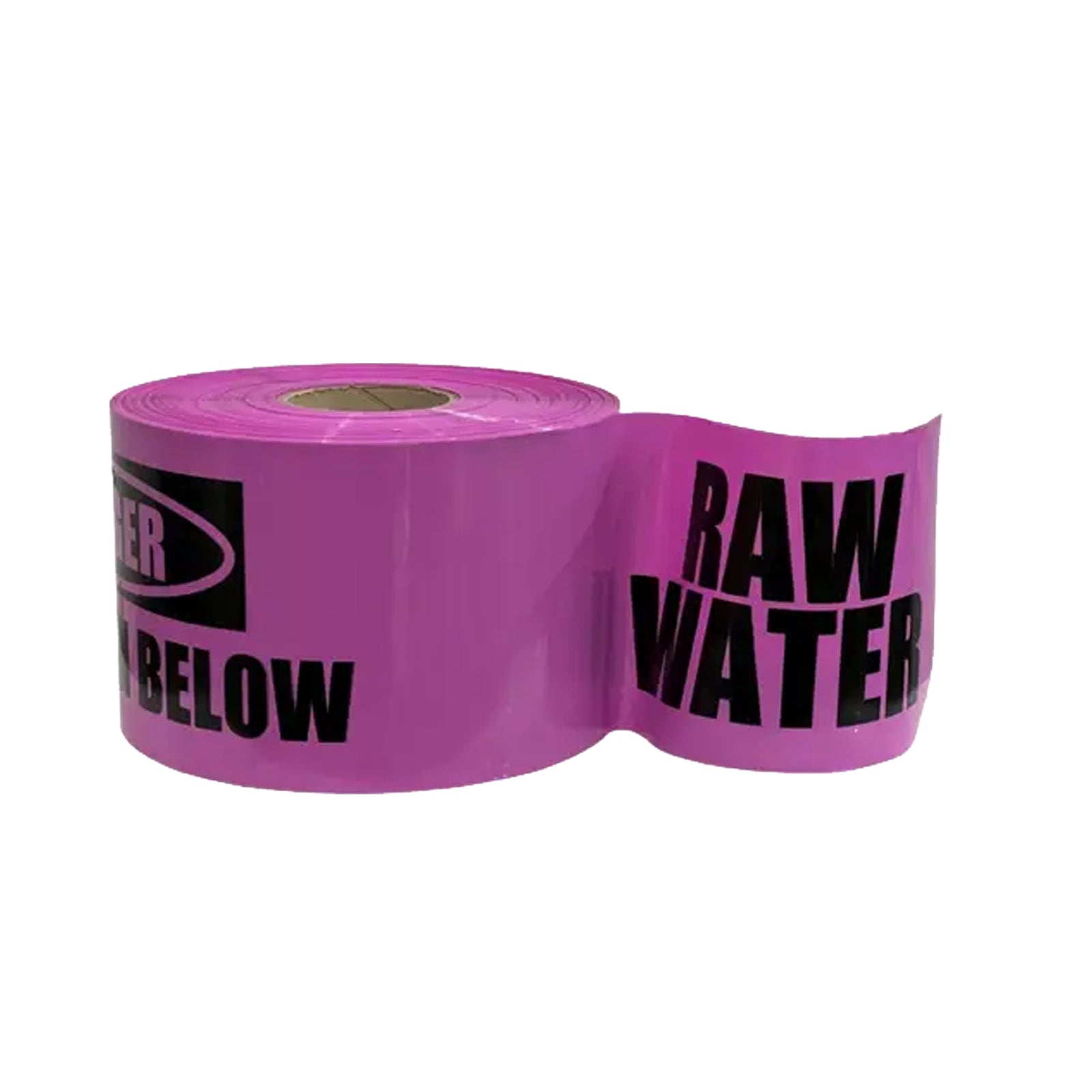 Mains Marker Tape - Buried Raw Water Main Below | 150mm x 500m