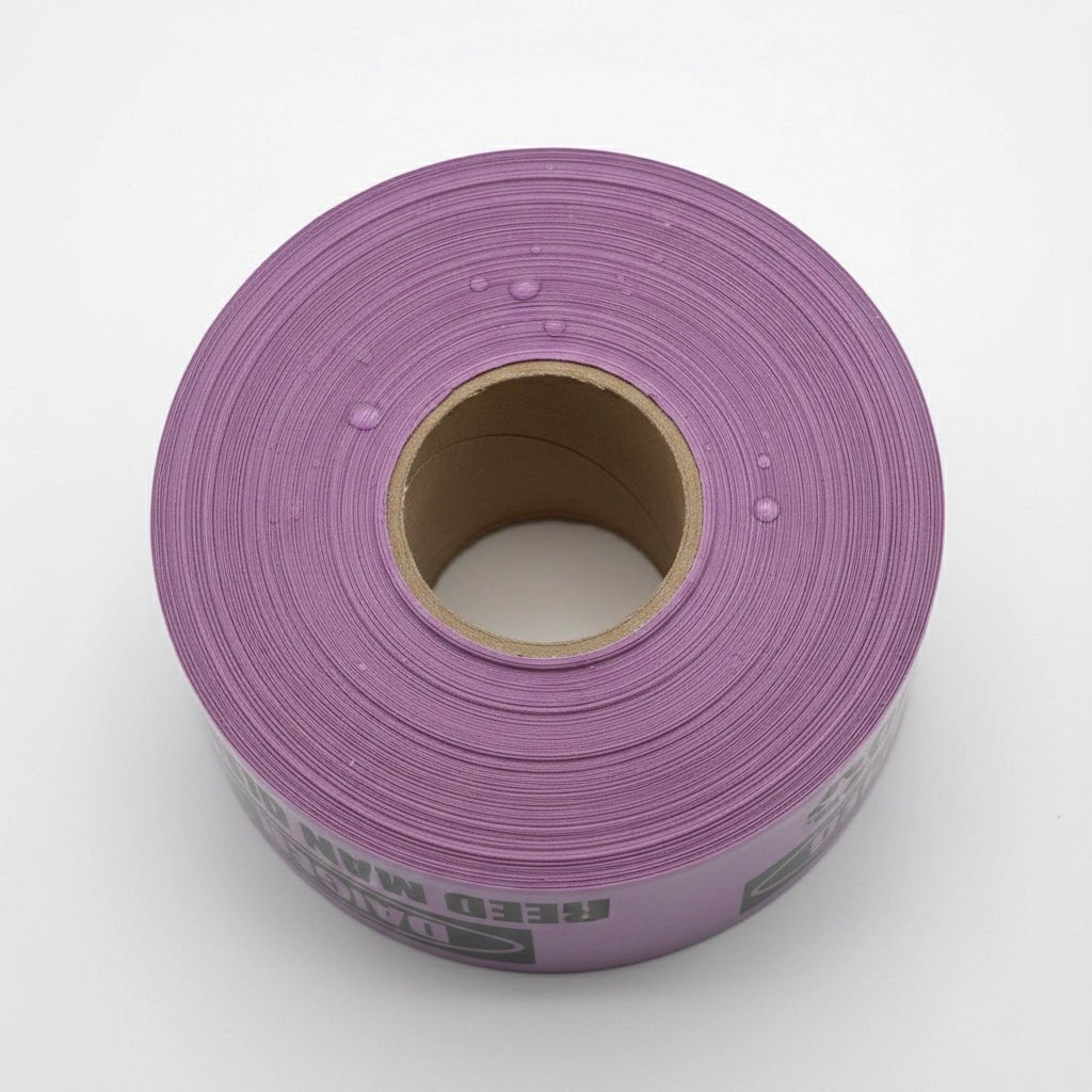 Mains Marker Tape - Buried Recycled Water Main Below | 150mm x 500m