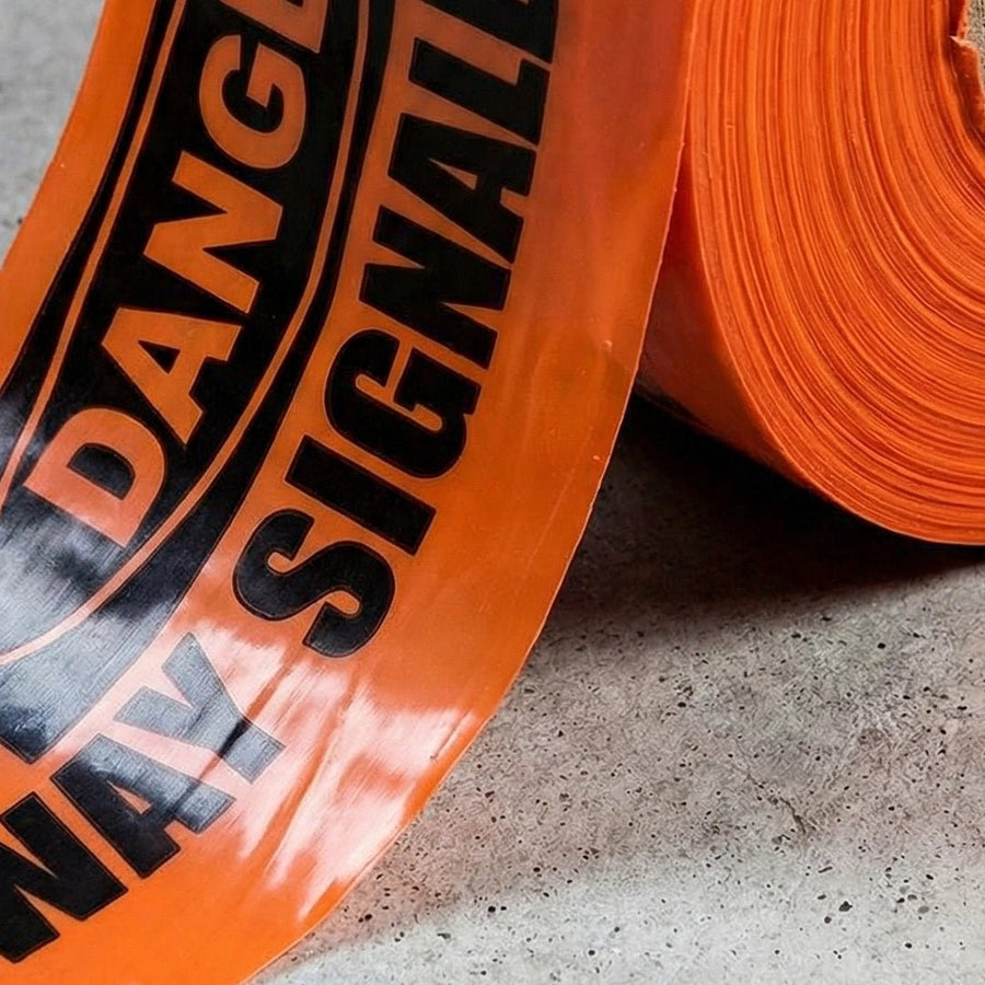 Mains Marker Tape - Railway Signalling Cable Below | 150mm x 500m
