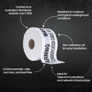 Mains Marker Tape - Communication - 150mm x 500m - Underground Warning Tapes