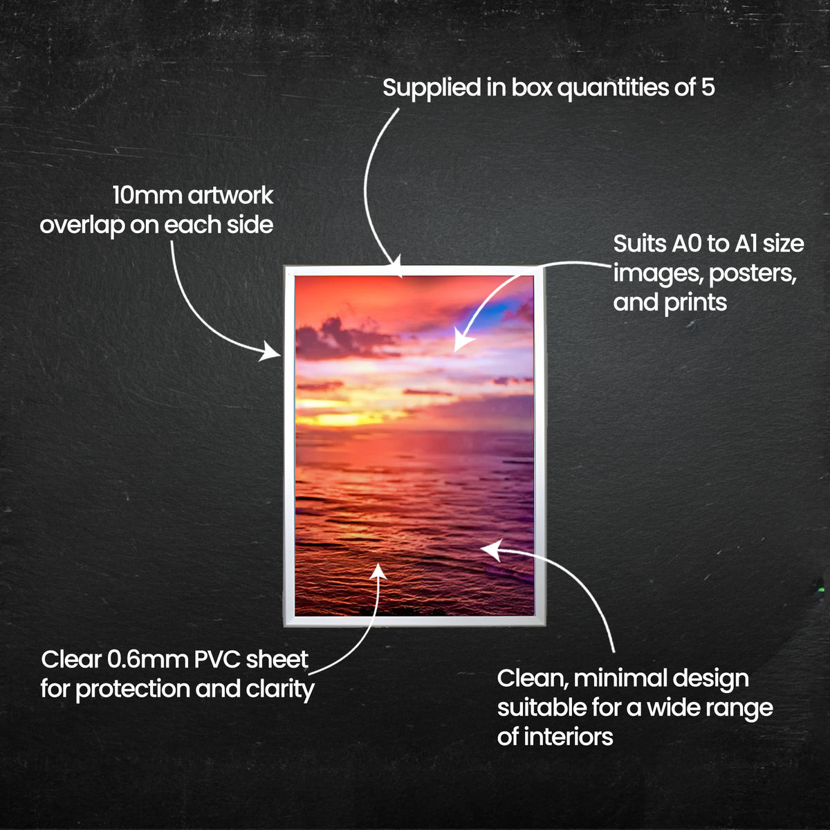 Mitre Snap Frame Sign - 32mm - Multiple Sizes