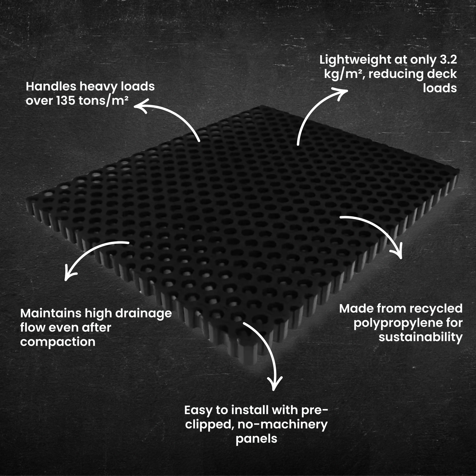 Nero Drainage Cell - 500x600mm - 30mm