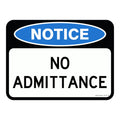 Notice Sign - No Admittance 3.5 kg 300x450 material Aluminium ES-NSNA-300X450