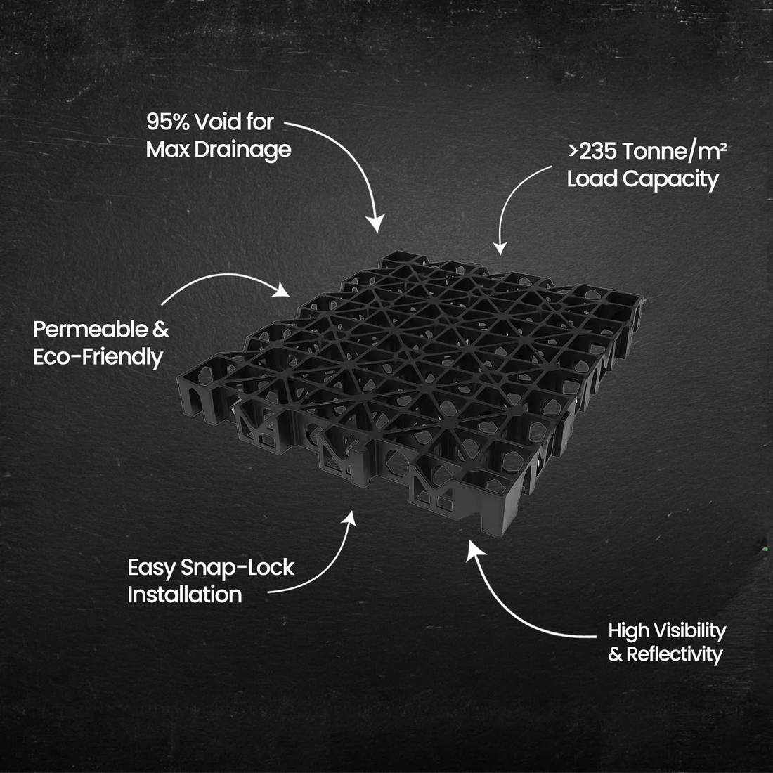 Nero Pave Grasspave - 500x600mm - 50mm