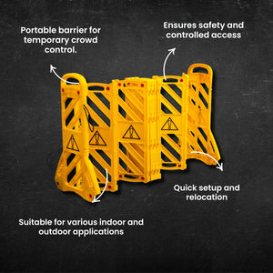 Portable Mobile Safety Barrier - Pedestrian Crowd Control Barrier
