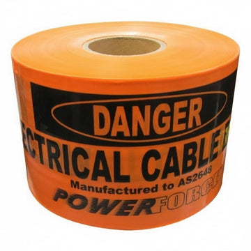 TAPE MAINS MARKER-NON DETECT ELECTRICAL ORANGE 500m