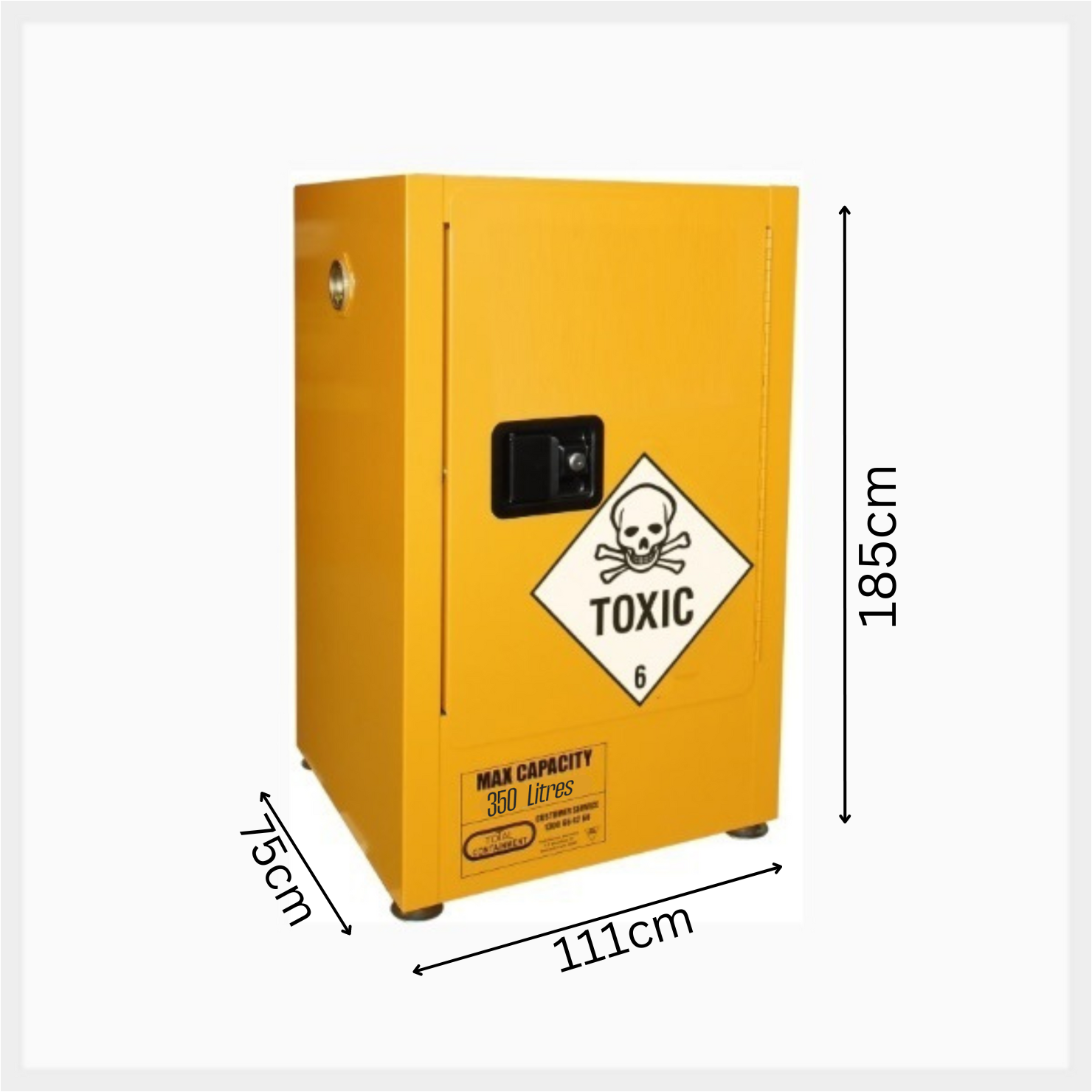 Toxic Substance Storage Cabinet - 1 Door - 350L