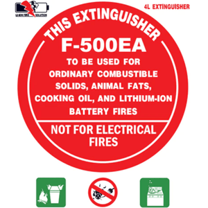 F-500 I.D Sign suits 4L and 9L (double sided) 3.5 kg Size 9L IDF-500-9