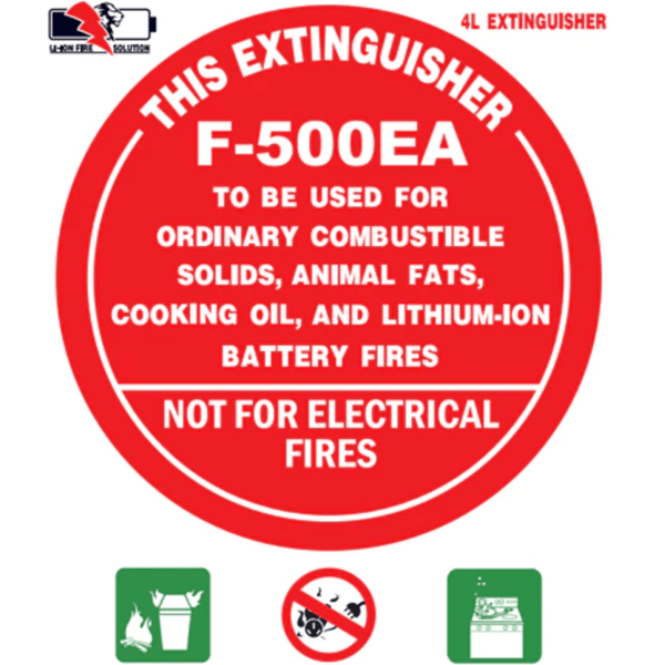 F-500 I.D Sign suits 4L and 9L (double sided) 3.5 kg Size 9L IDF-500-9