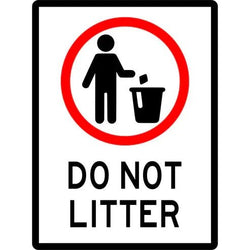 Prohibition Sign - Do Not Litter 3.5 kg 600mm x 450mm Material Poly ES-PSDNL-P-600X450