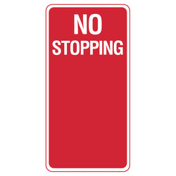 No Stopping Parking Sign - 225x450mm | R5-400