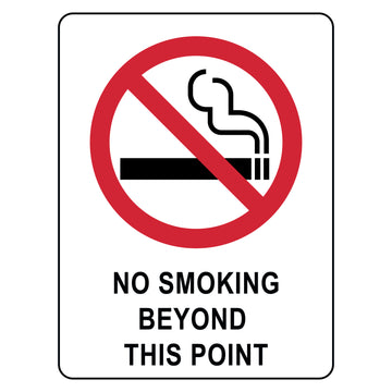 No Smoking Beyond This Point Sign - Symbol