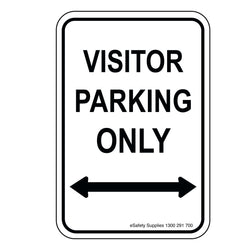 Visitor Parking Only Sign with Arrows - 300x450mm