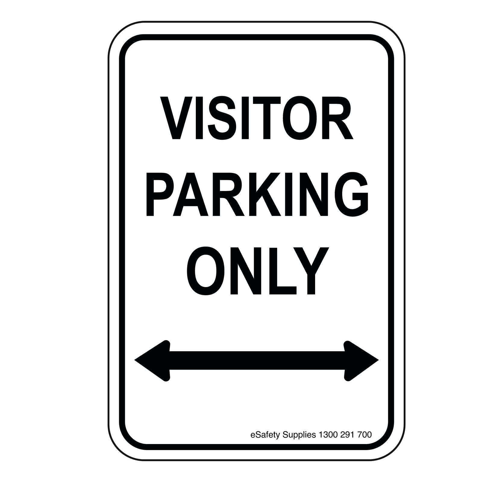Visitor Parking Only Sign with Arrows - 300x450mm
