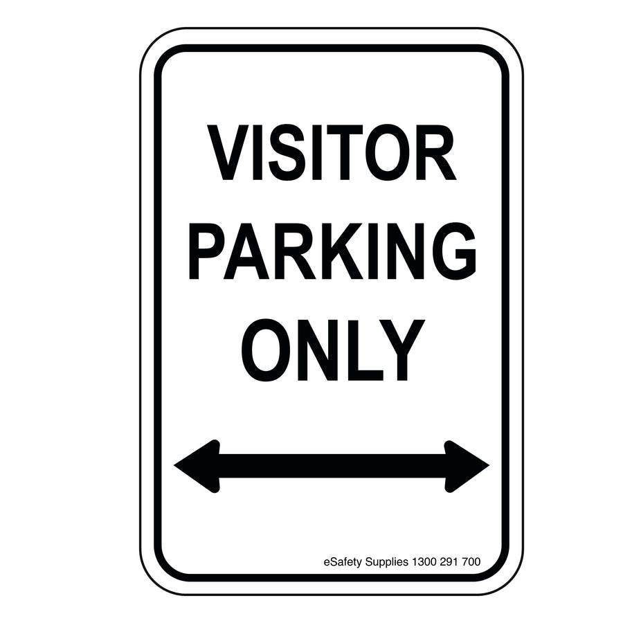 Visitor Parking Only Sign with Arrows - 300x450mm
