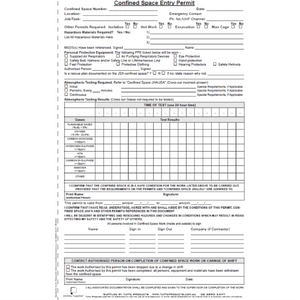 Confined Space Permit Books - Prestart & Safety Logbooks