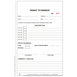 Permit to Remove Book