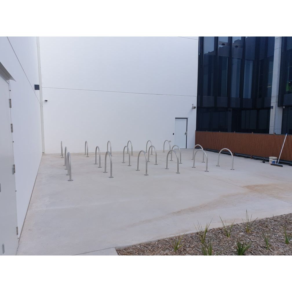 Bike Rack Hoop - Surface Mount - Stainless Steel