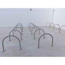 Bike Rack Hoop - Surface Mount - Stainless Steel