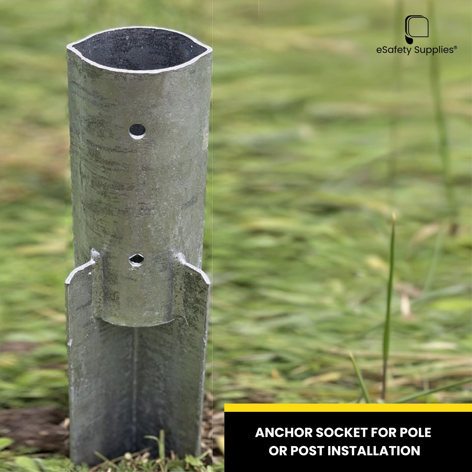 Pole/Post Anchor Socket incl 2 x Wedges | eSafety Supplies – eSafety ...
