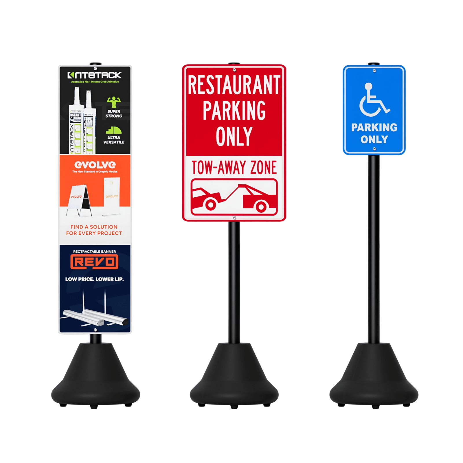 Checking Post Stand Portable Weighted Pole Sign Stand Post and Base – eSafety Supplies