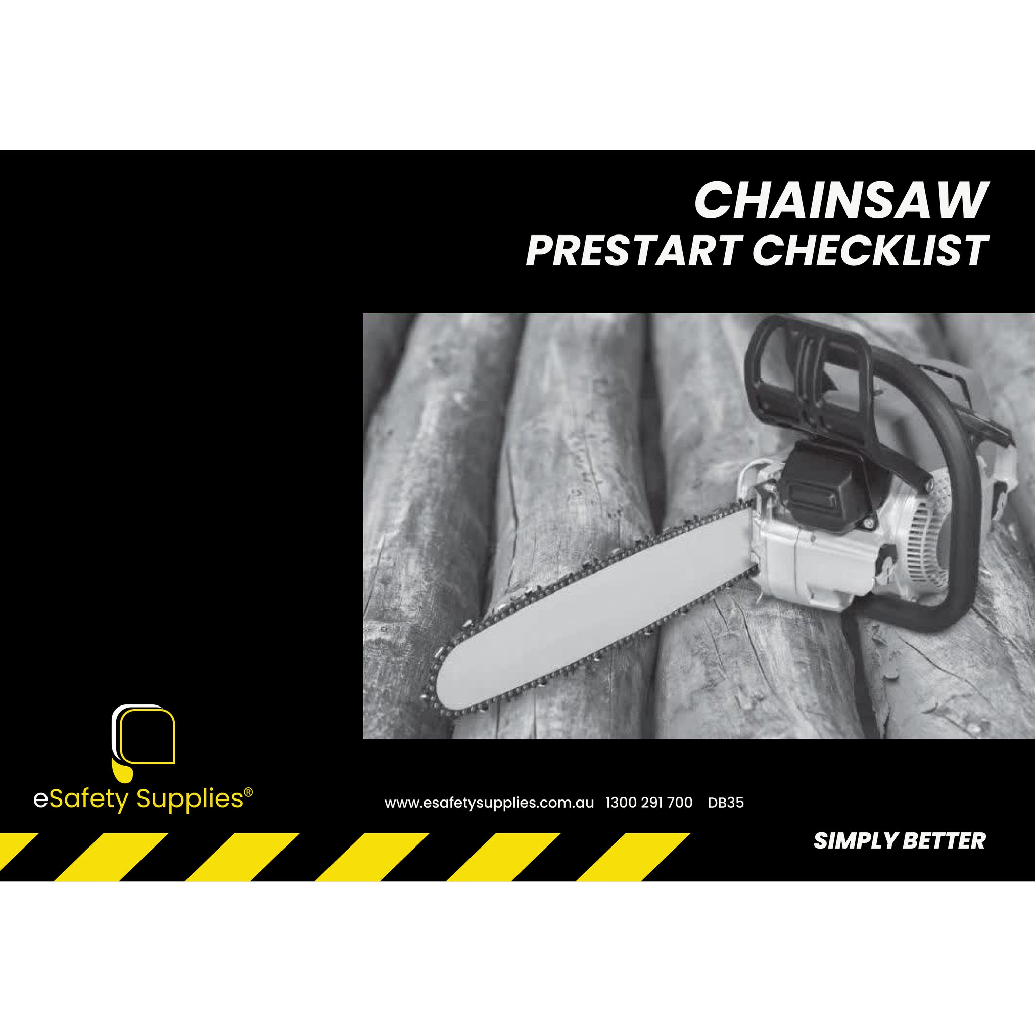 Chainsaw Prestart Checklist Books