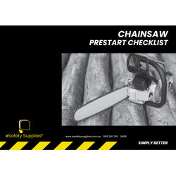 Chainsaw Prestart Checklist Books