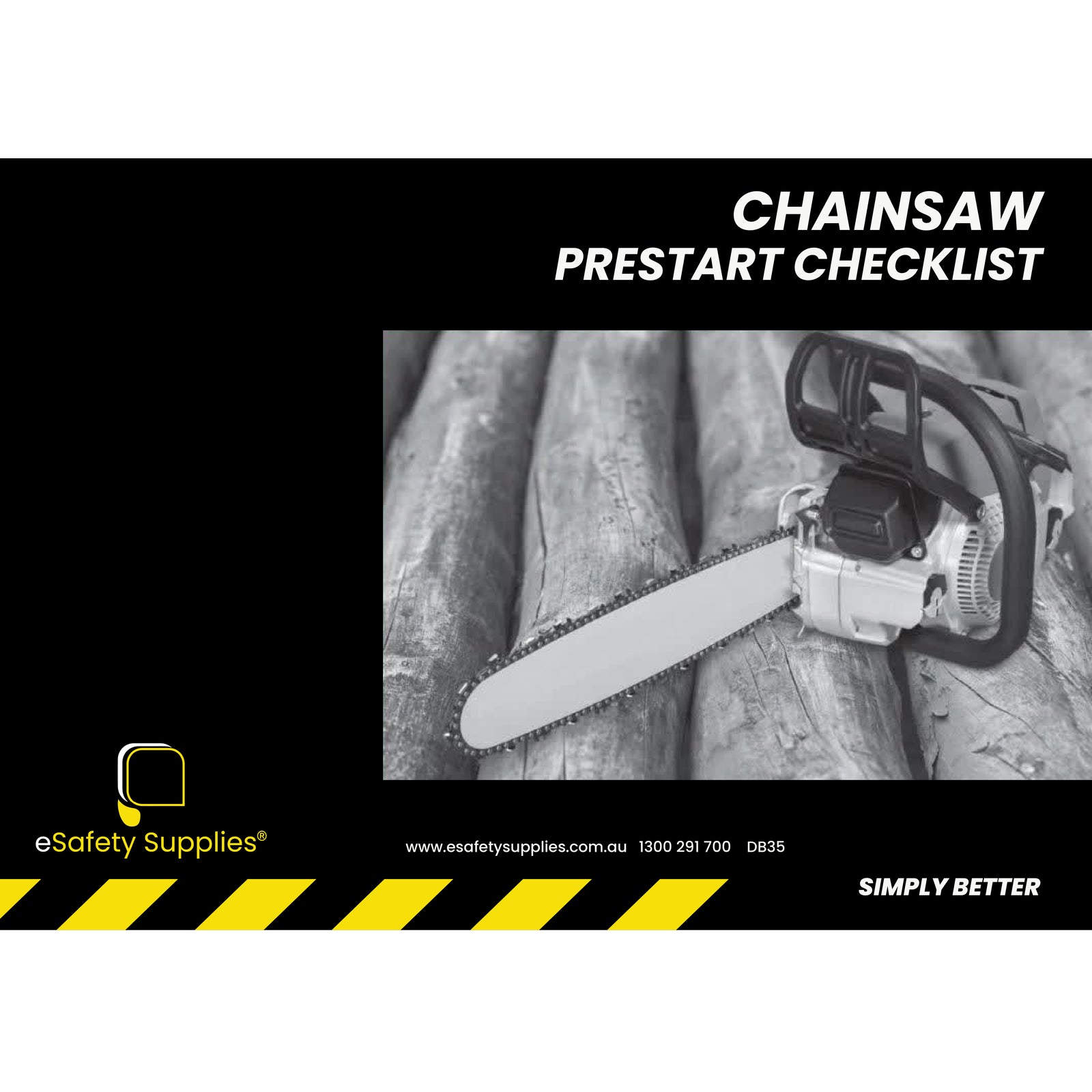 Chainsaw Prestart Checklist Books