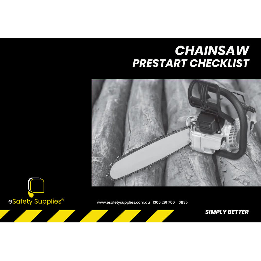 Chainsaw Prestart Checklist Books
