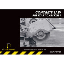 Concrete Saw Prestart Books
