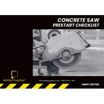 Concrete Saw Prestart Books