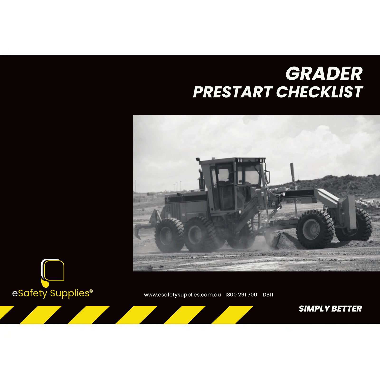 Grader Prestart Checklist Books