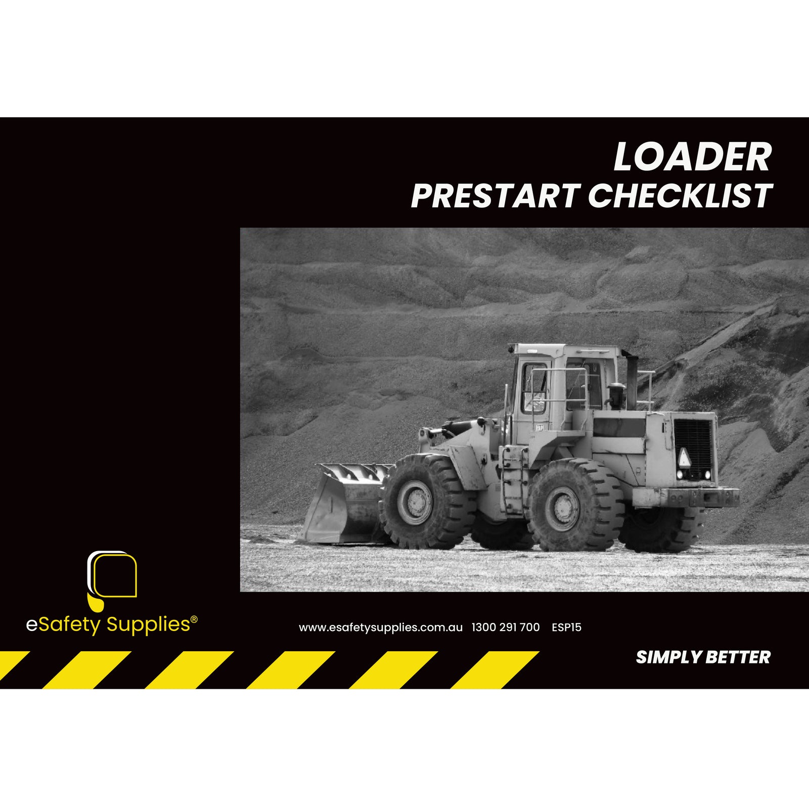 Loader Prestart Checklist Books