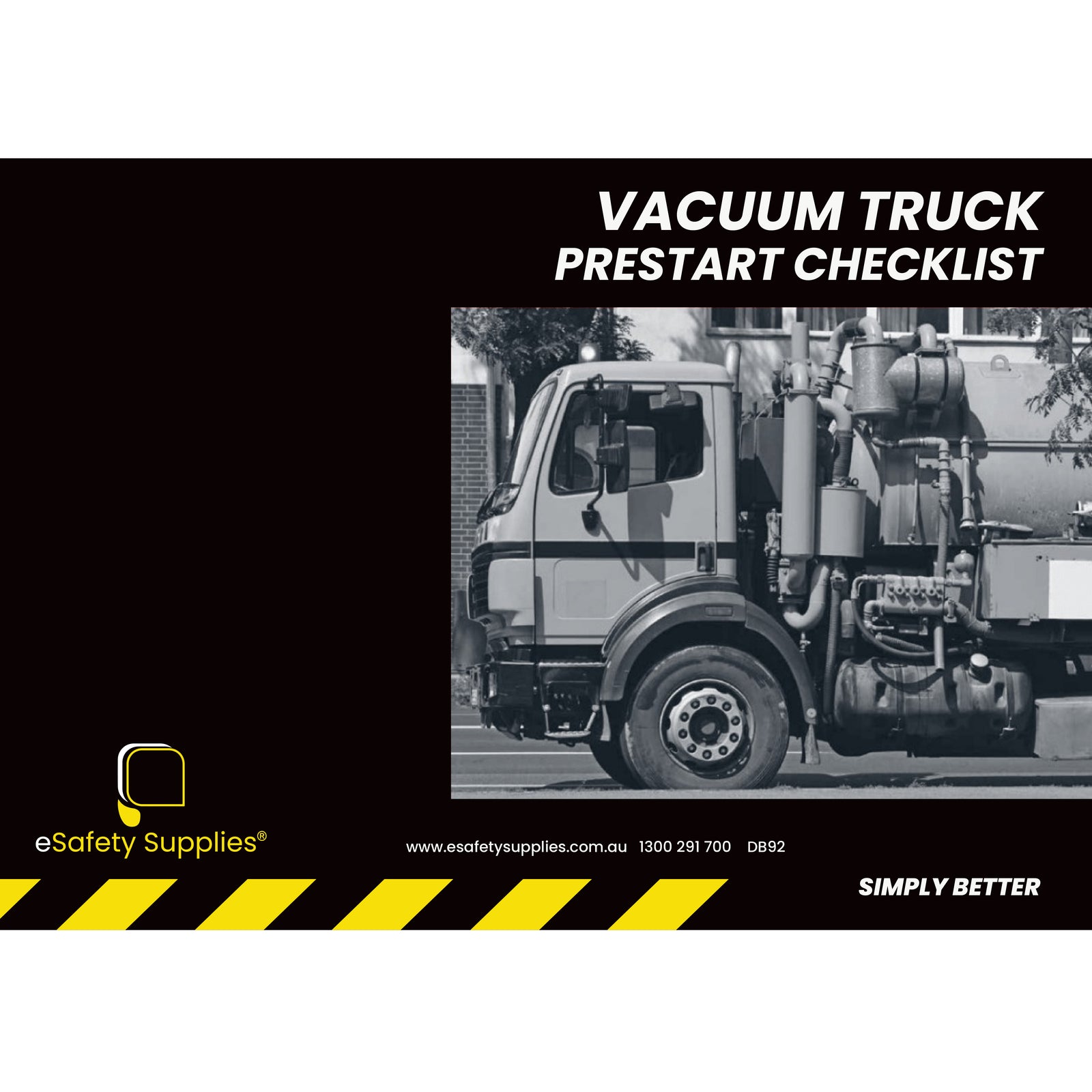 Vacuum Truck Prestart Checklist Books