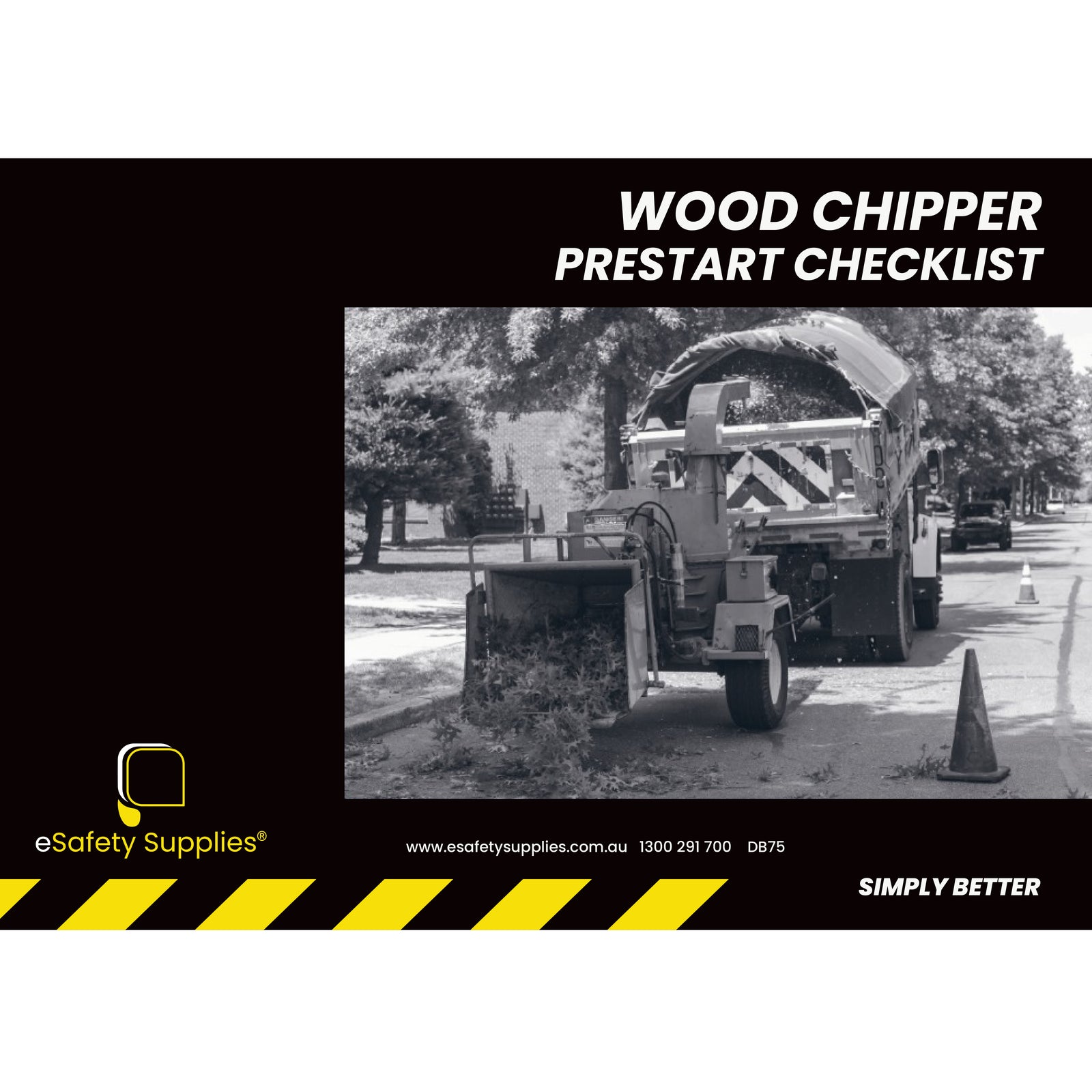 Wood Chipper Prestart Checklist Books