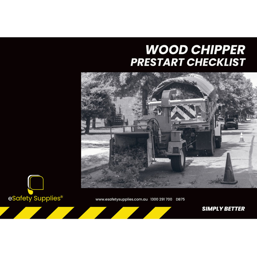 Wood Chipper Prestart Checklist Books