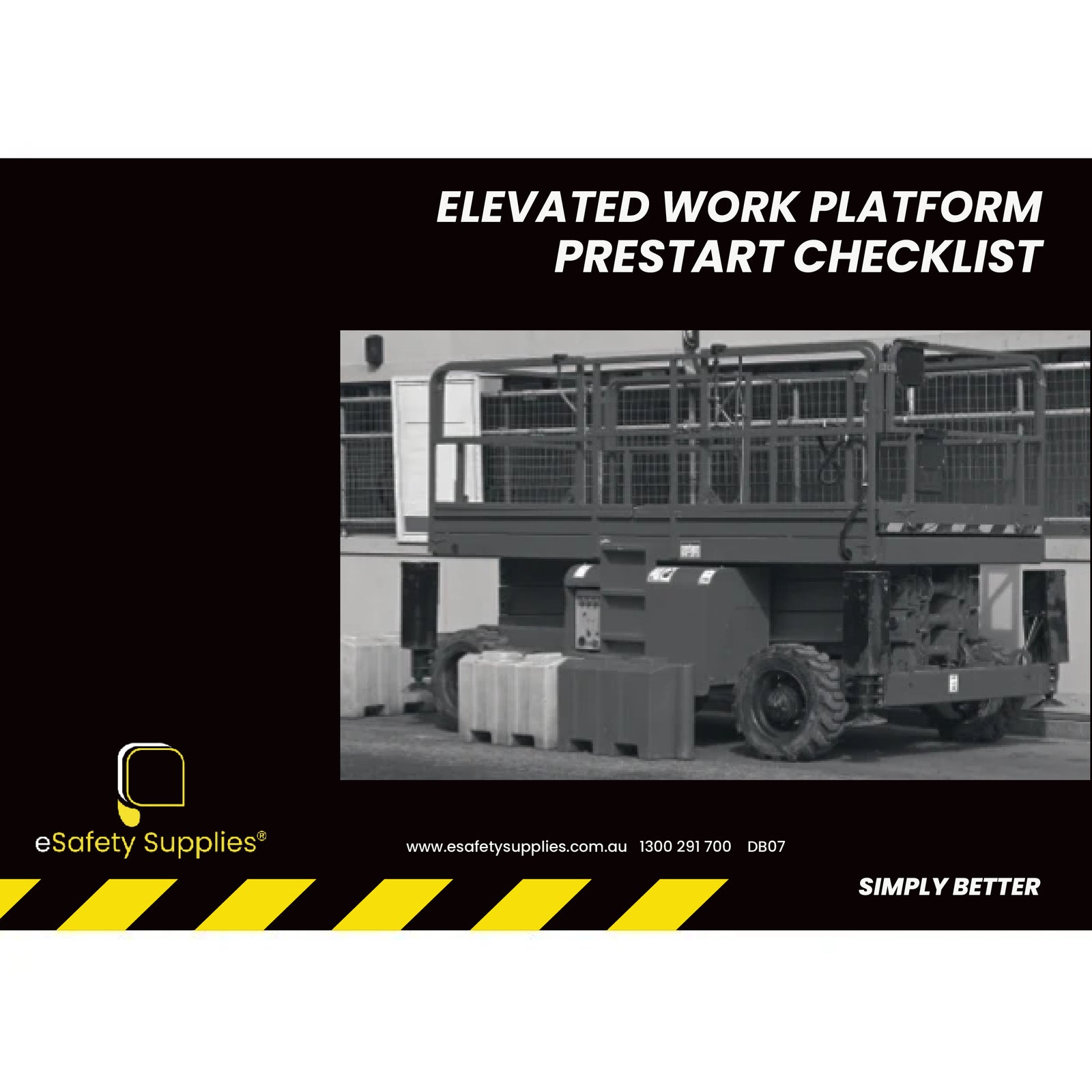 Elevated Work Platform Prestart Books
