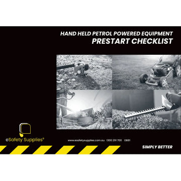 Hand Held Petrol Powered Equipment Prestart Checklist Books