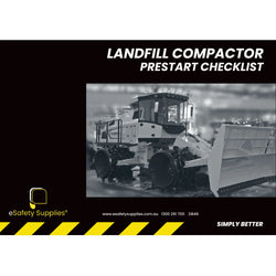 Landfill Compactor Prestart Checklist Books