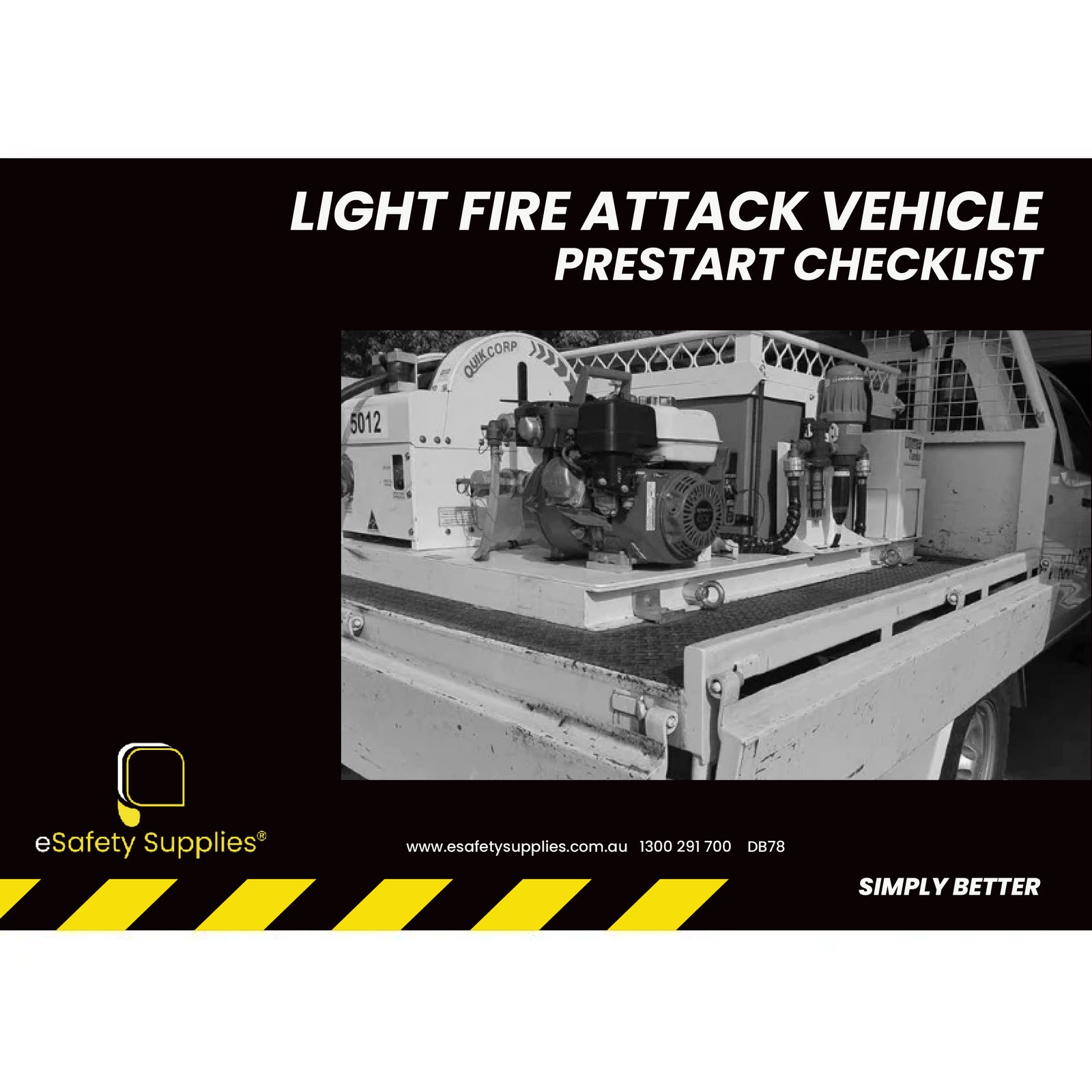 Light Fire Attack Vehicle Prestart Books