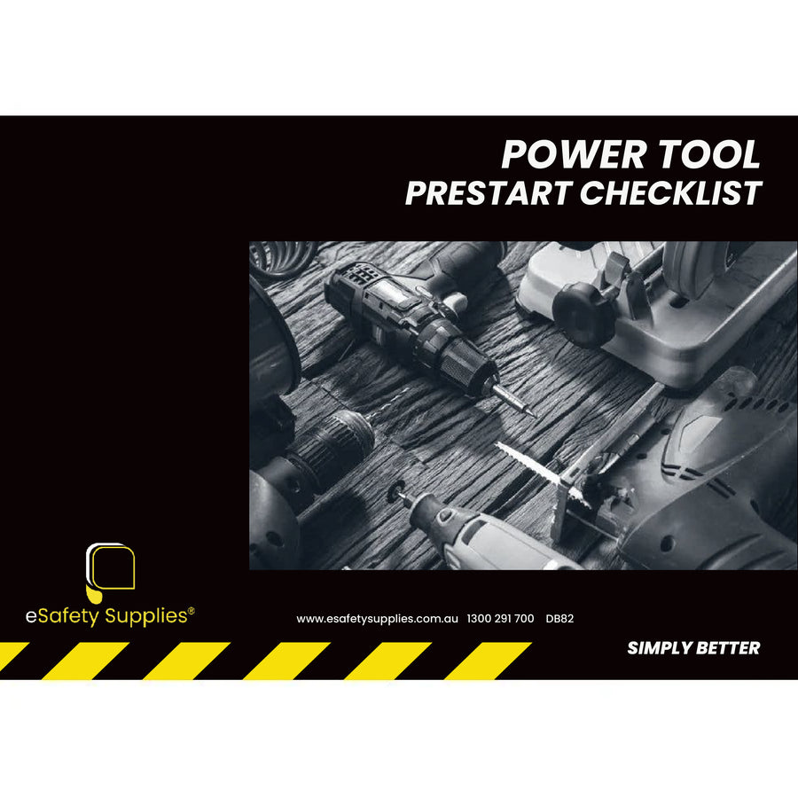 Power Tool Prestart Checklist Books