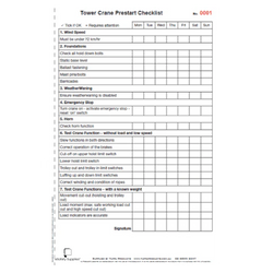 Tower Crane Prestart Books