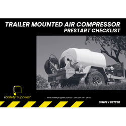 Trailer Mounted Pressure Washer Prestart Books