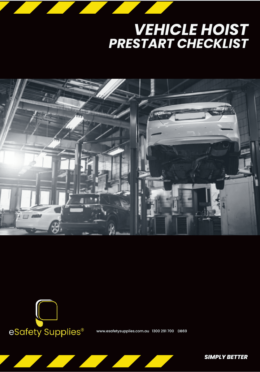 Vehicle Hoist Prestart Checklist Books