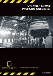 Vehicle Hoist Prestart Checklist Books