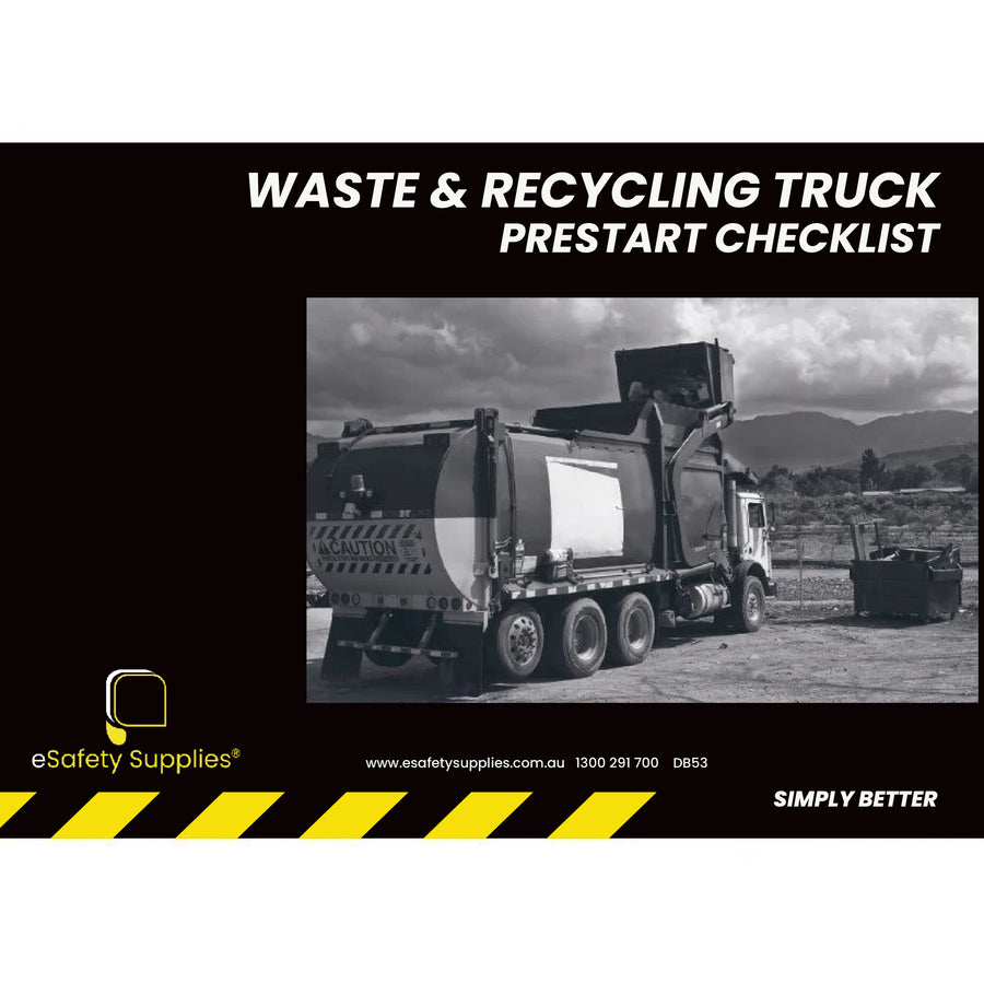 Waste & Recycling Truck Prestart Checklist Books