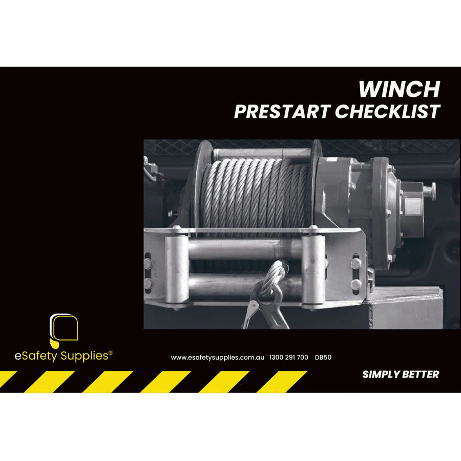 Winch Prestart Checklist Books