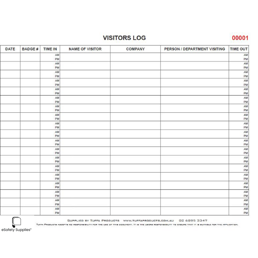 Site Visitor Logbook